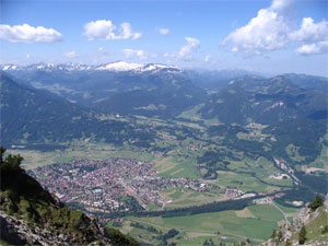 Blick auf Oberstdorf vom Rubihorn